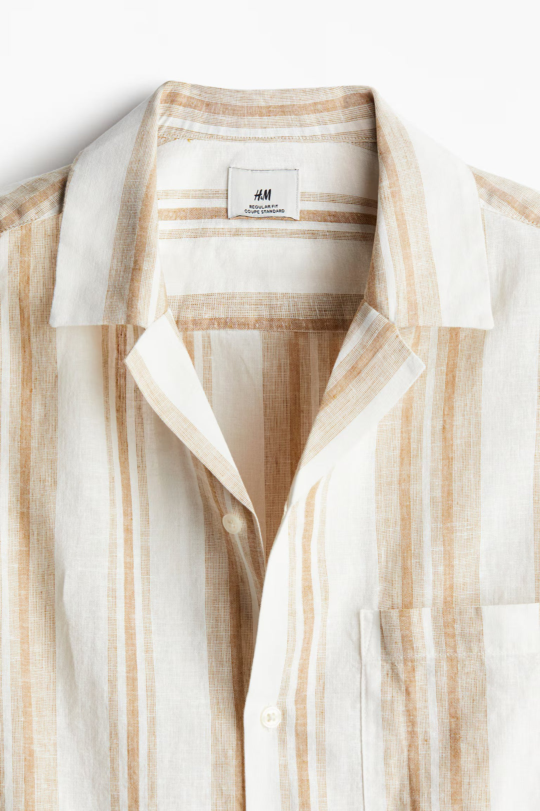H&M Regular Fit Linen-blend Resort Shirt