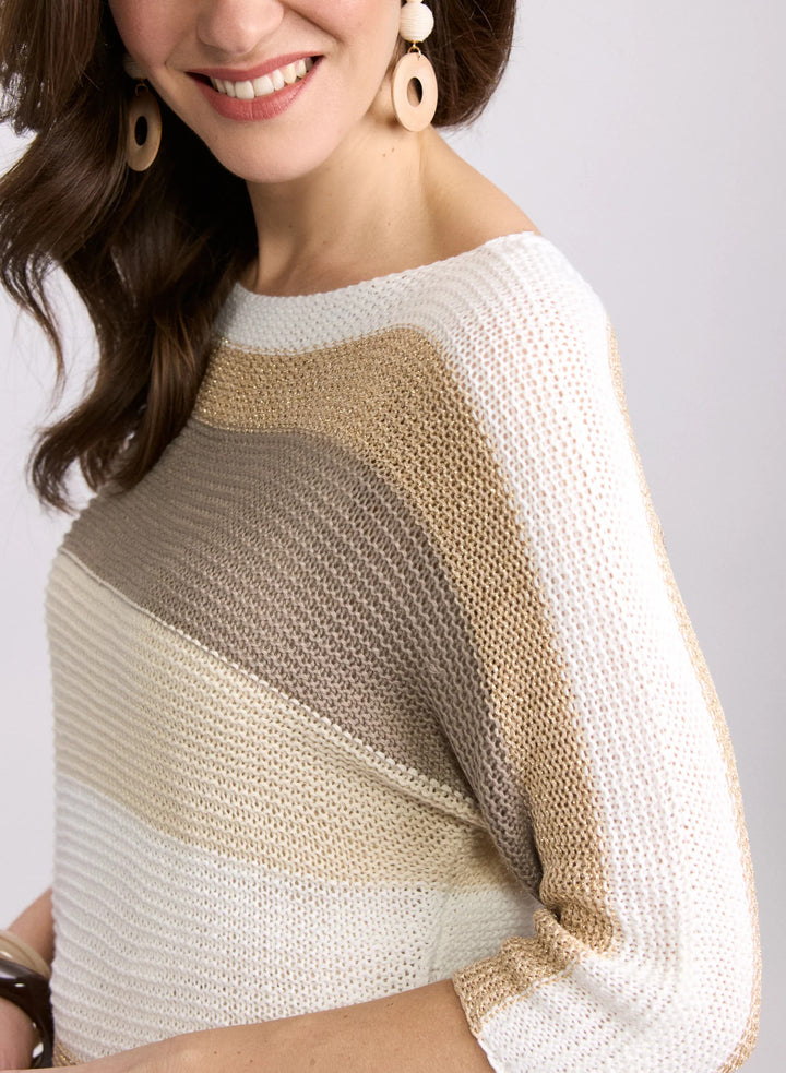 LAURA Striped Knit Pullover