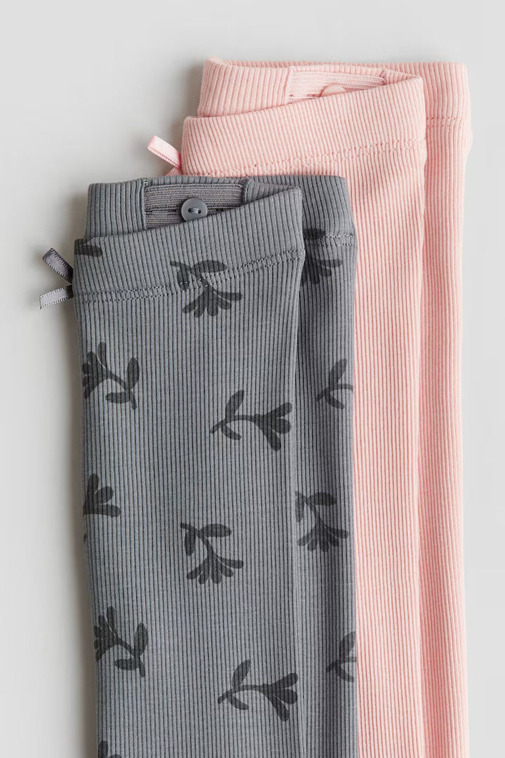 H&M 2-pack Ribbed Cotton Leggings