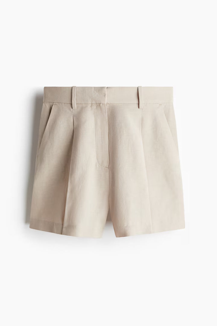 H&M LINEN-BLEND SHORTS