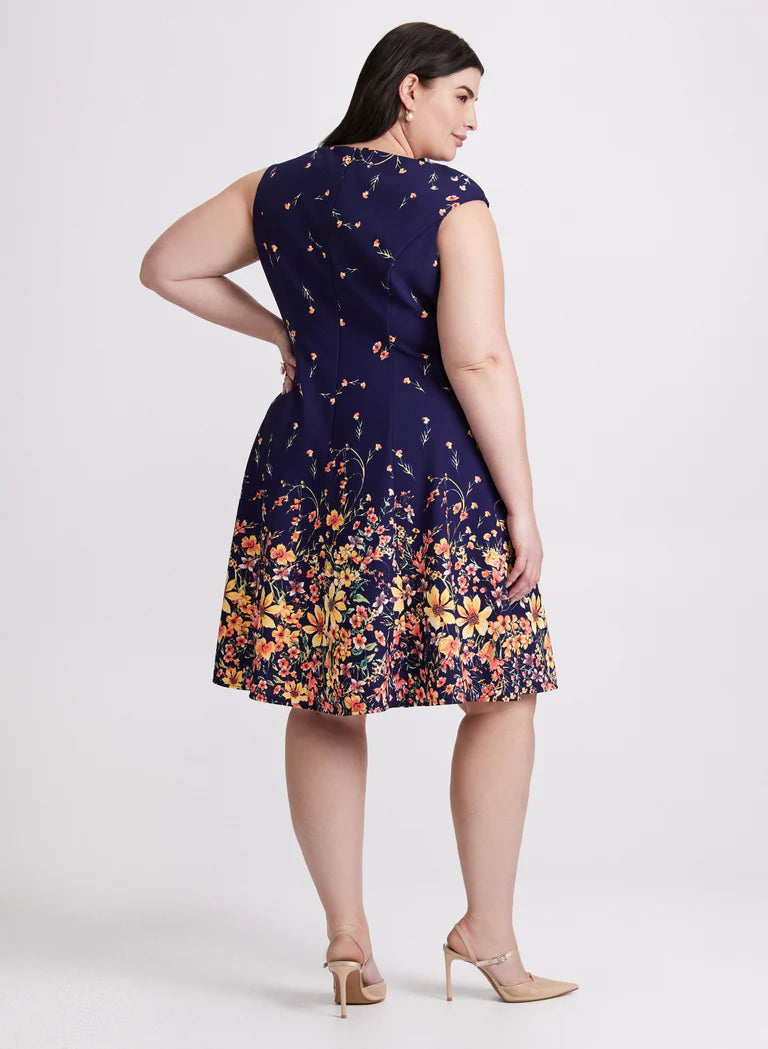 LAURA Floral Trim Dress