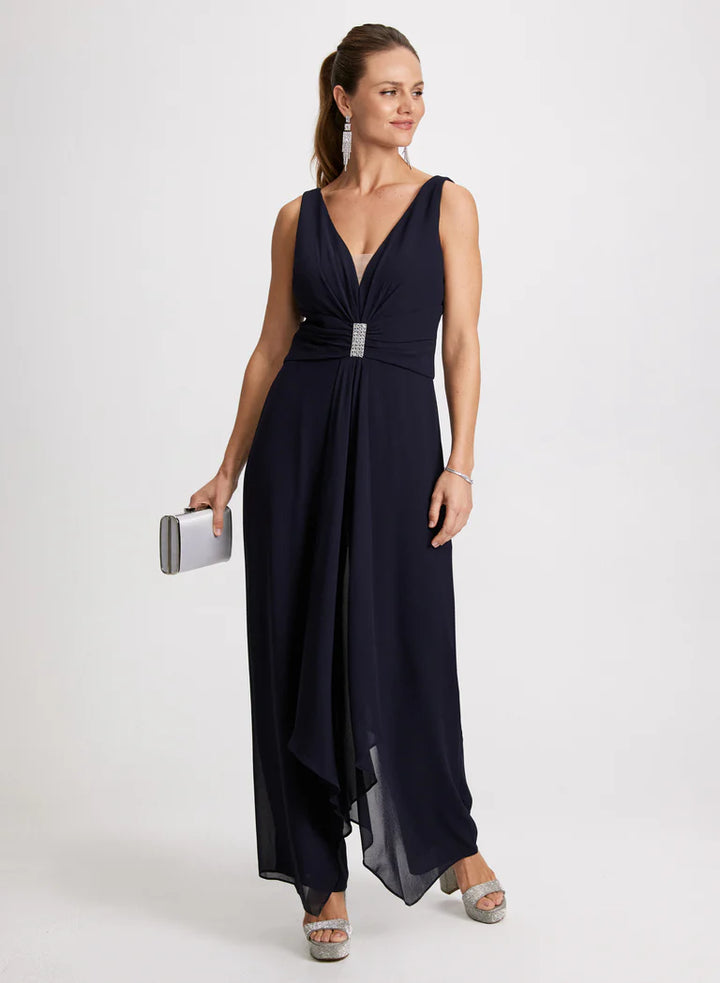 LAURA Deep V-Neck Jumpsuit
