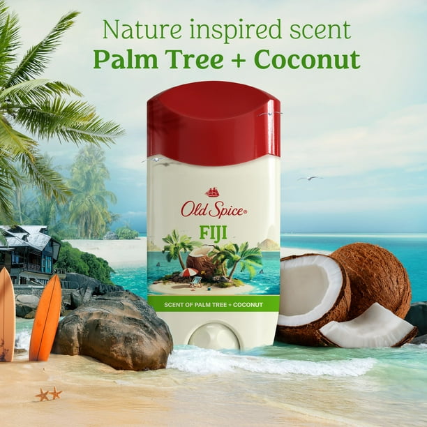 Old Spice Men's Antiperspirant & Deodorant Fiji with Palm Tree, 24/7 Sweat Protection, 73 g
