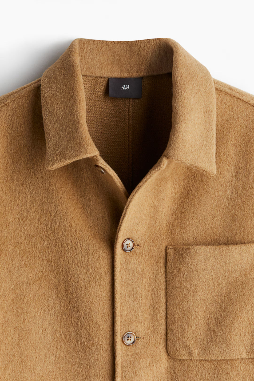 H&M Regular Fit Brushed Overshirt