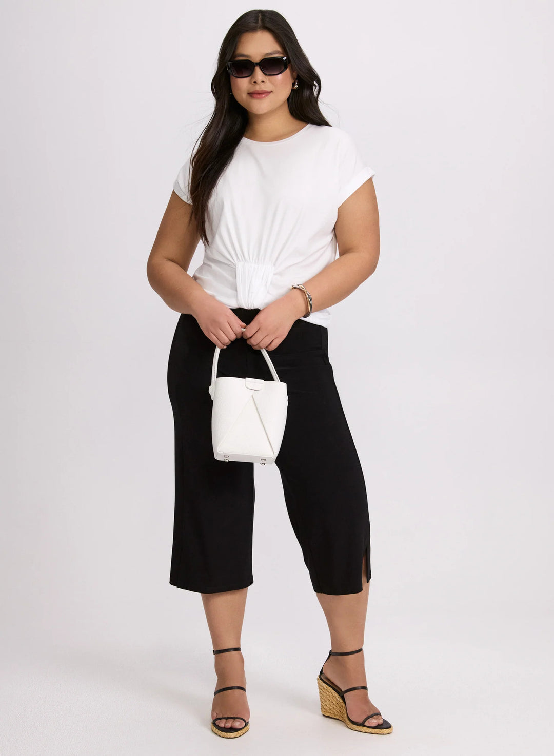 LAURA Side Slit Pull-On Capris
