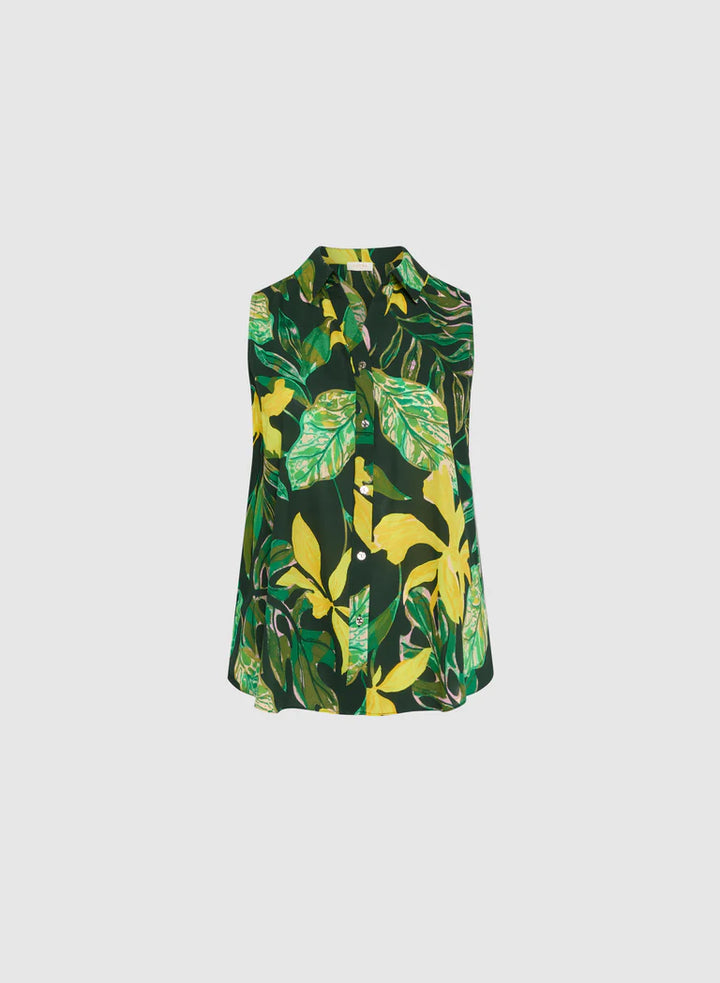 LAURA Palm Print Blouse