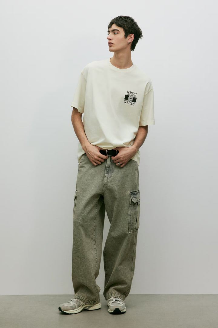 H&M Loose Fit Printed T-shirt