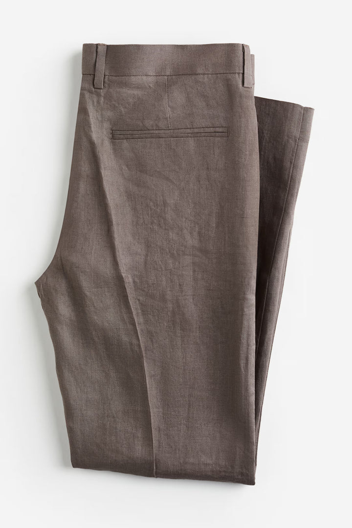 H&M Slim Fit Linen Suit Pants
