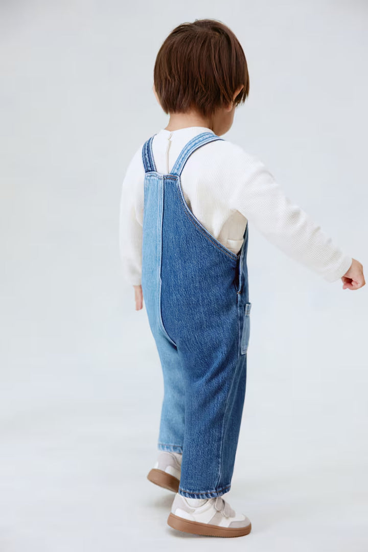 H&M Patched Denim Overalls