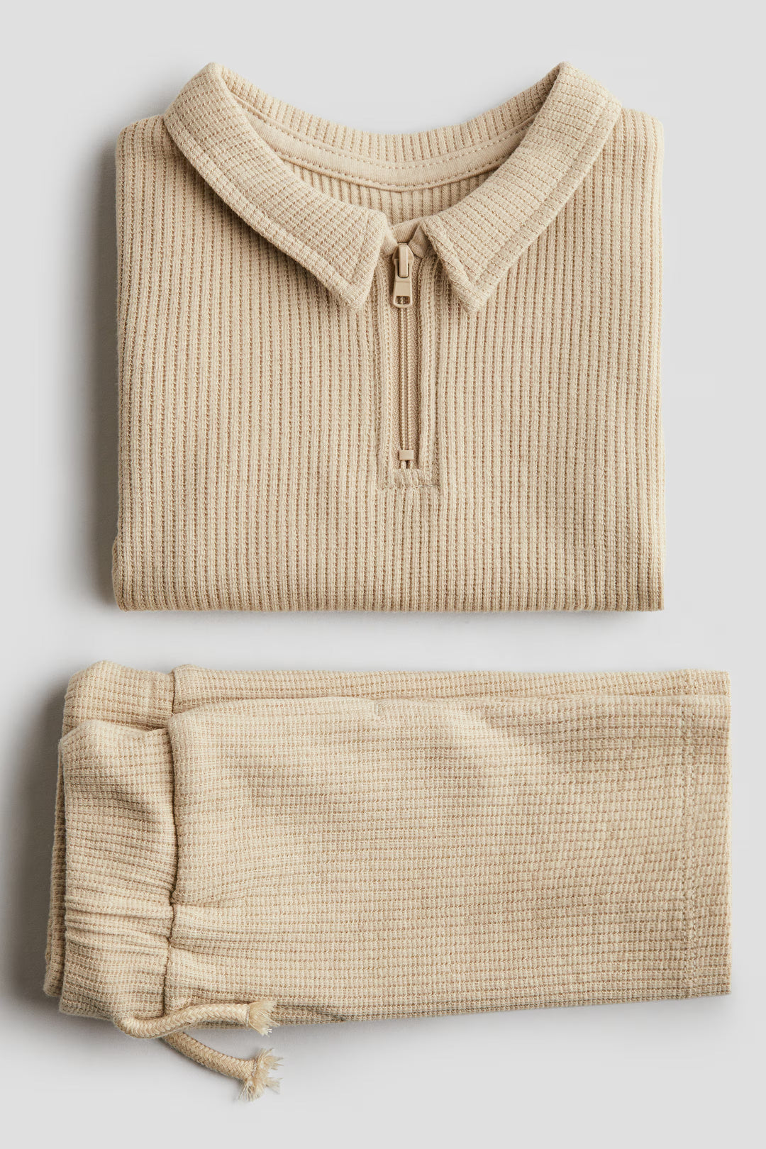 H&M 2-Piece Waffled Jersey Set