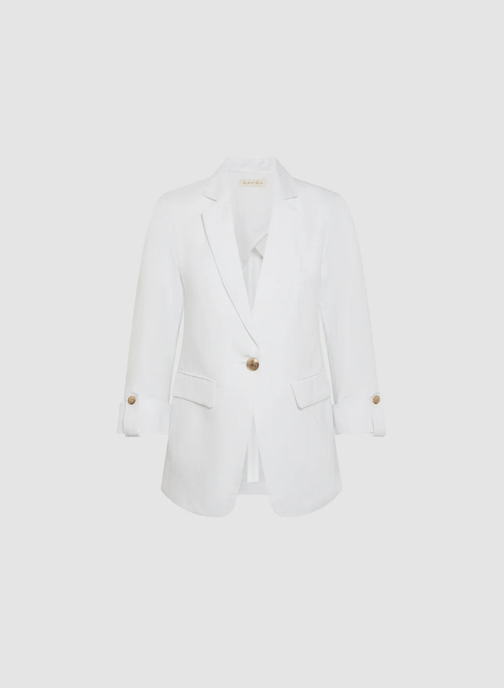 LAURA Linen-Blend Blazer