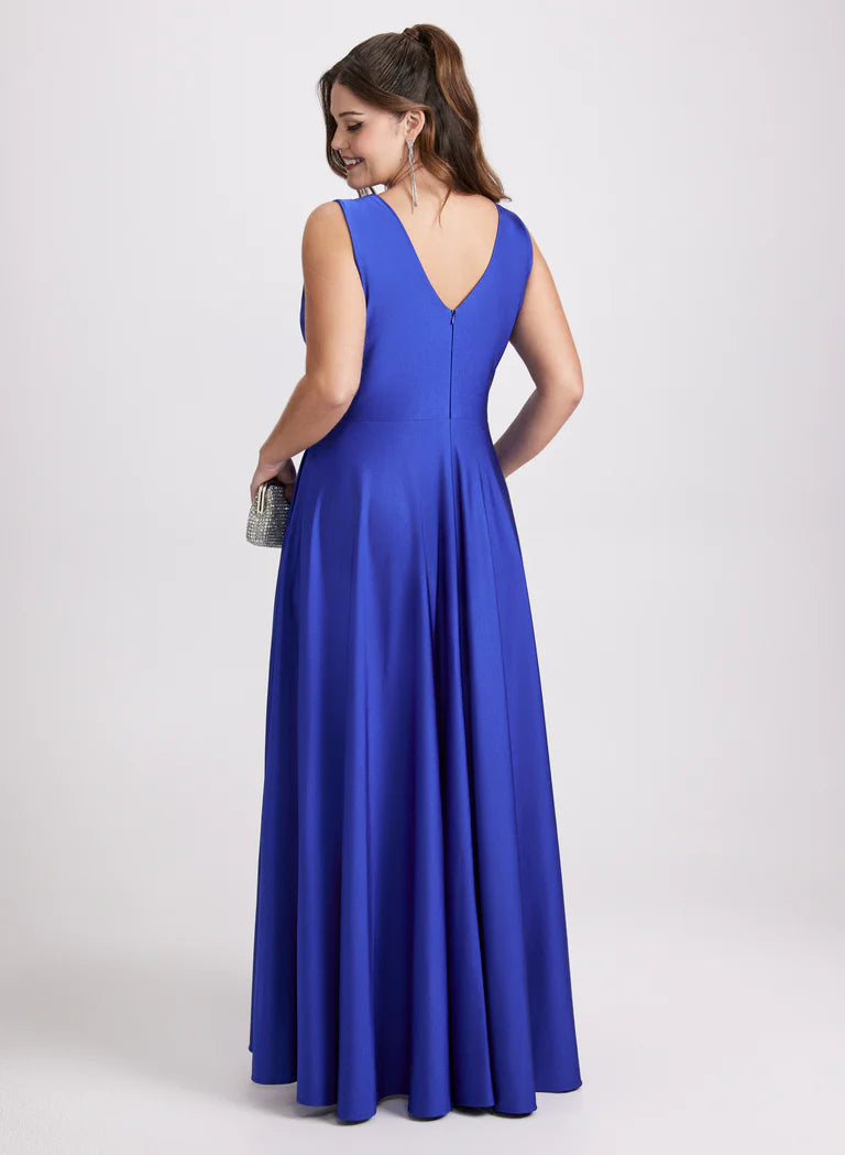 LAURA Plunging Neckline Maxi Dress