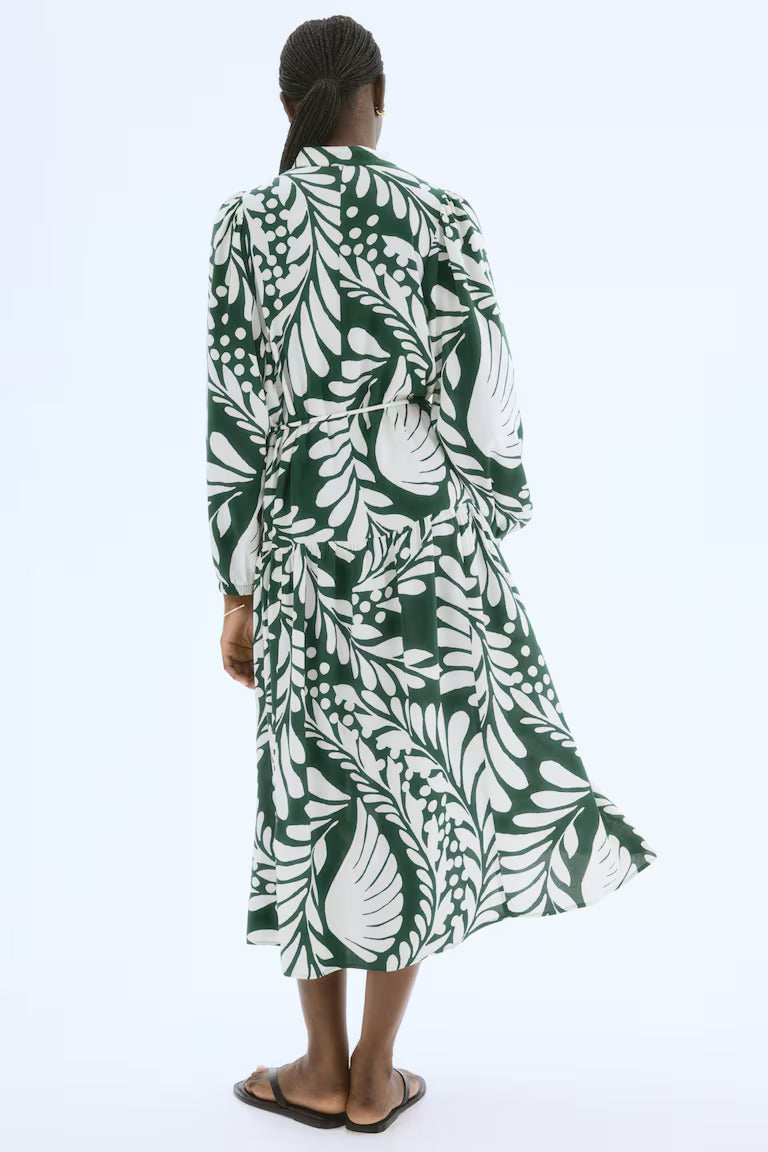 H&M Long Puff-Sleeved Dress