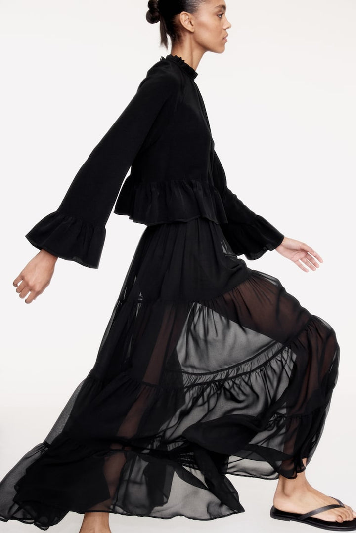 H&M Tiered Maxi Skirt