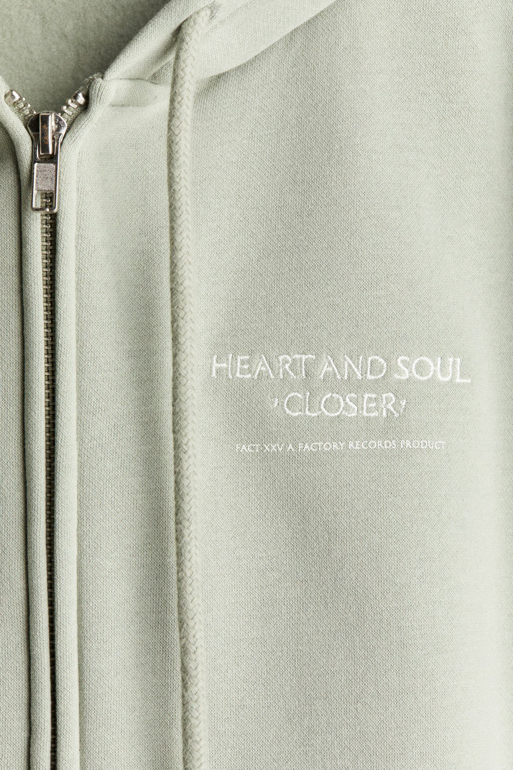 H&M Oversized Hooded Jacket with Motif
