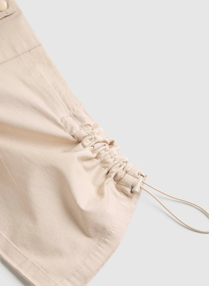 LAURA Cropped Drawstring Hem Cargo Pants