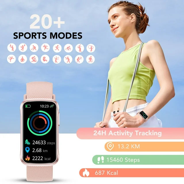 Tikland 2025 New Fitness Tracker, 1.47" Smartwatch with 24 Modos Deportivos, Step Counter, Answer/Make Calls, IP68 Waterproof Activity Trackers Compatible with Android and iPhone