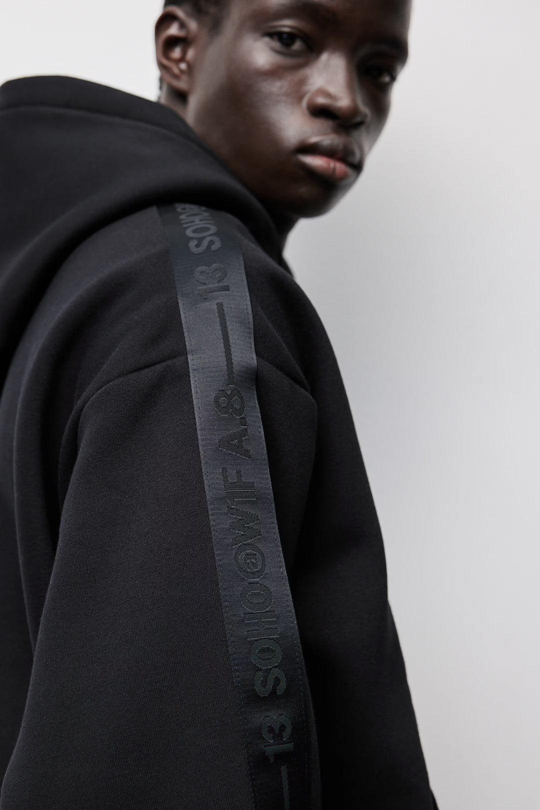 H&M Loose Fit Hoodie with Side Stripes