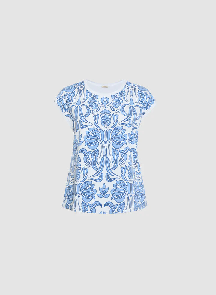 LAURA Abstract Floral Print T-Shirt