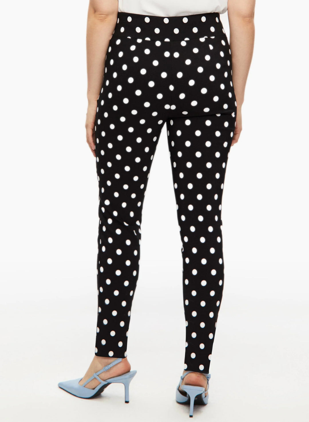 LAURA Polka Dot Print Pull-On Pants