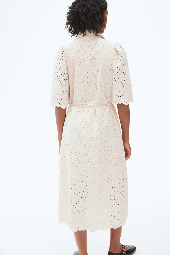 H&M Eyelet Embroidered Shirt Dress