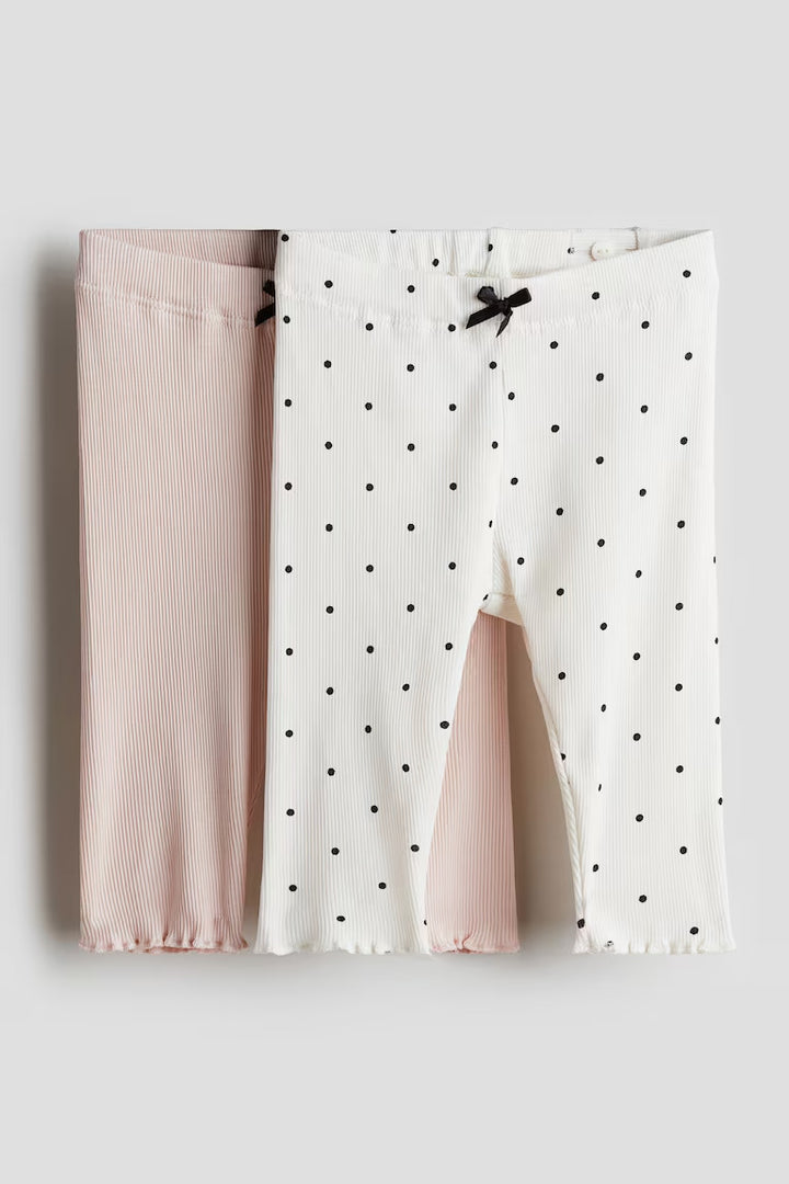 H&M 2-pack Ribbed Cotton Leggings
