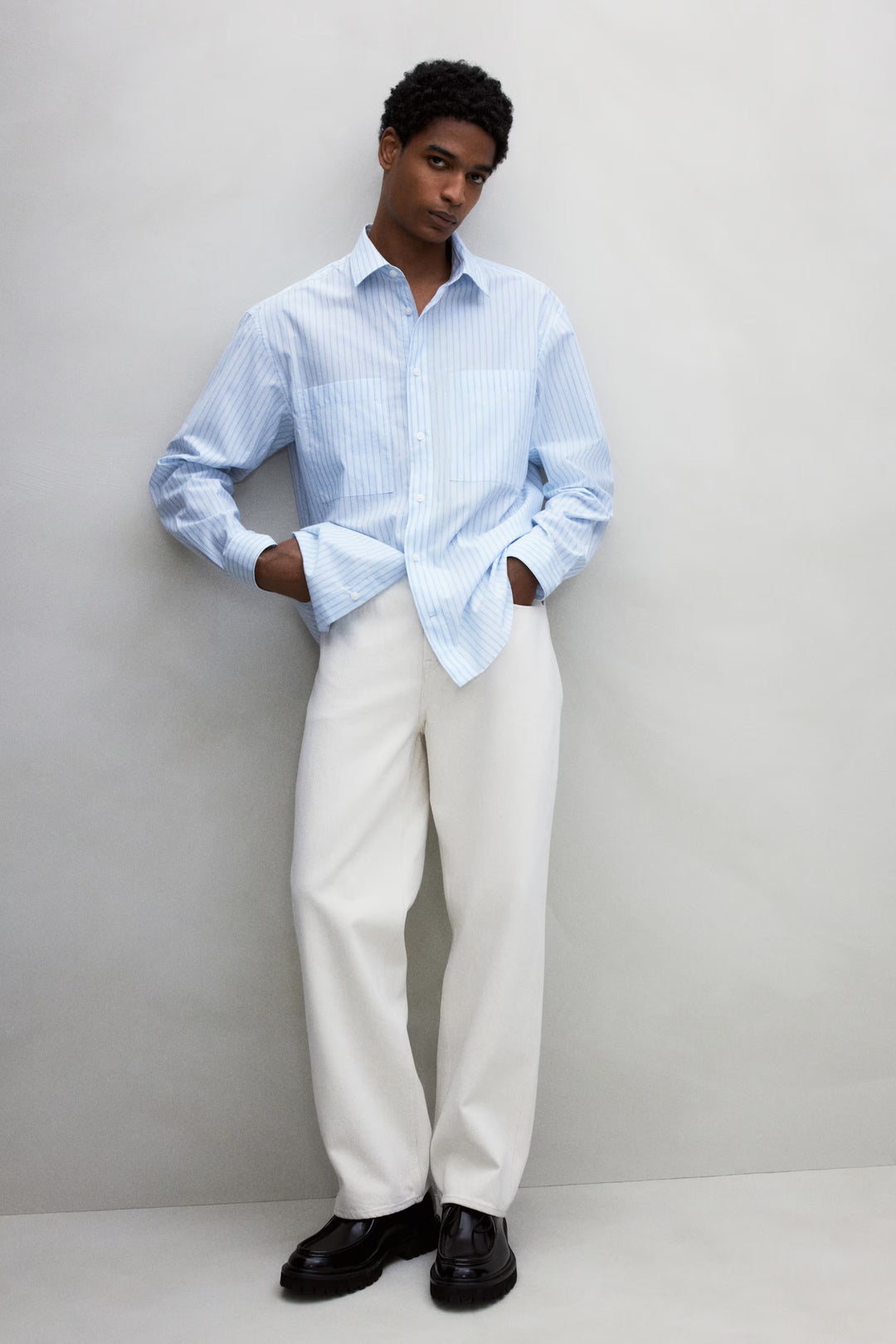 H&M Loose Fit Poplin Shirt