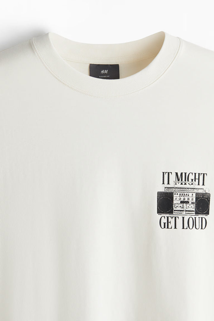 H&M Loose Fit Printed T-shirt