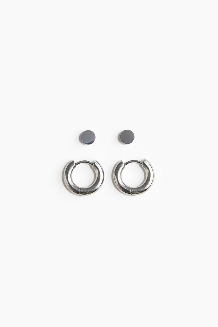 H&M 2 pairs Stainless Steel Earrings