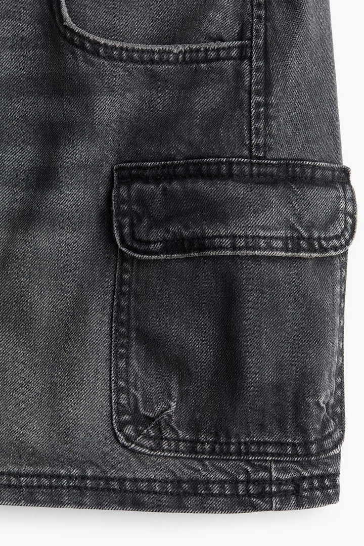 H&M Denim Cargo Mini Skirt