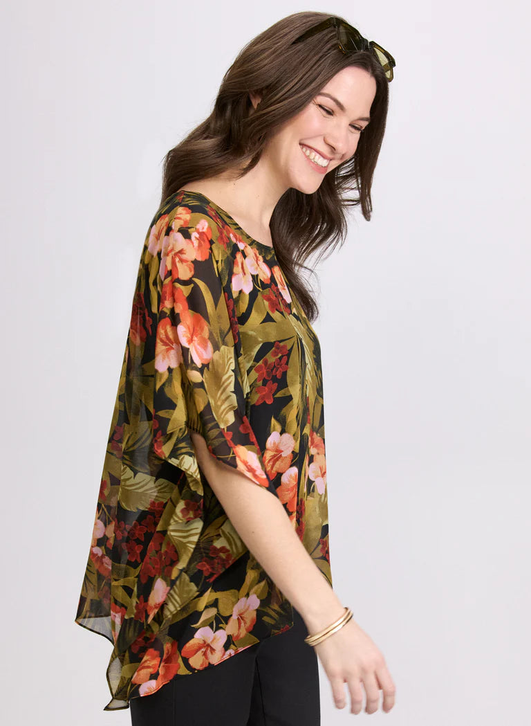 LAURA Tropical Print Blouse