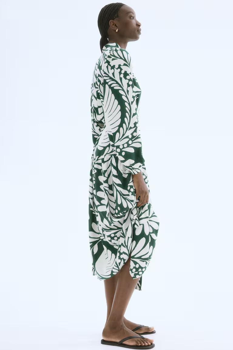 H&M Long Puff-Sleeved Dress