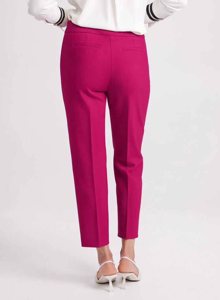 LAURA Emma Embossed Button Slim-Leg Pants