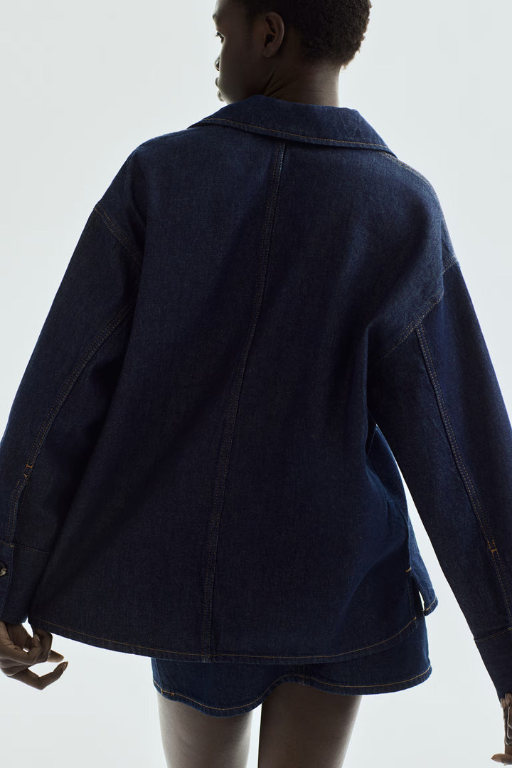 H&M Oversized Pullover Denim Shirt