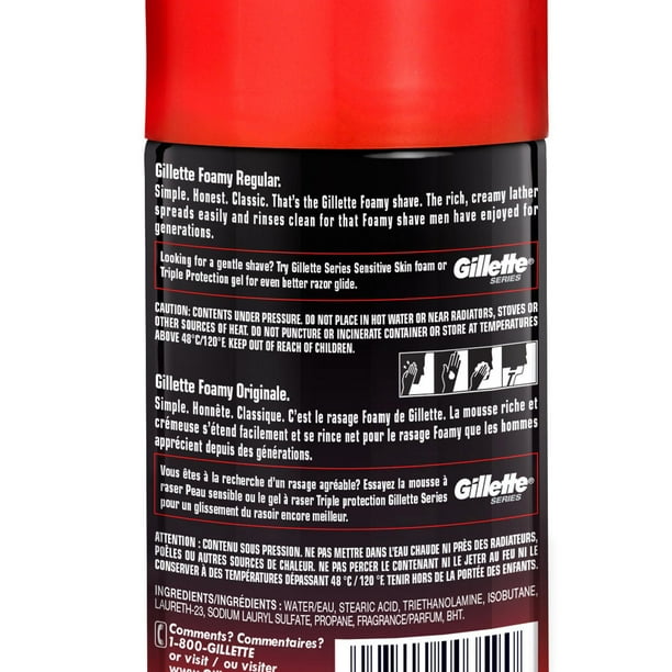Gillette Foamy Regular Shaving Foam, 311 g