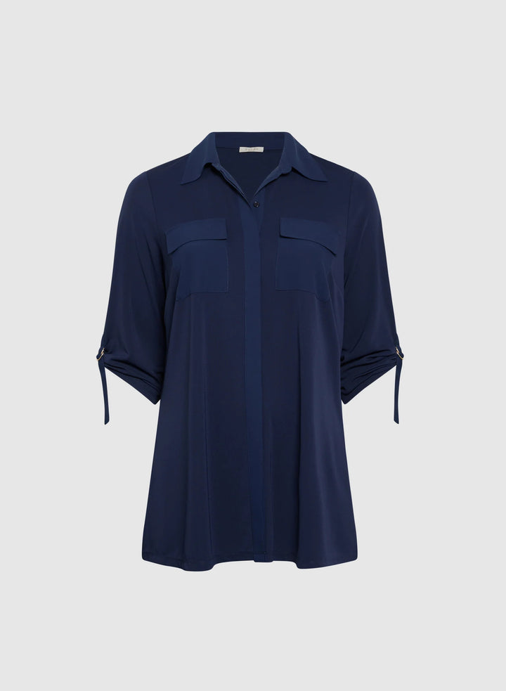 LAURA Rolled Sleeve Top