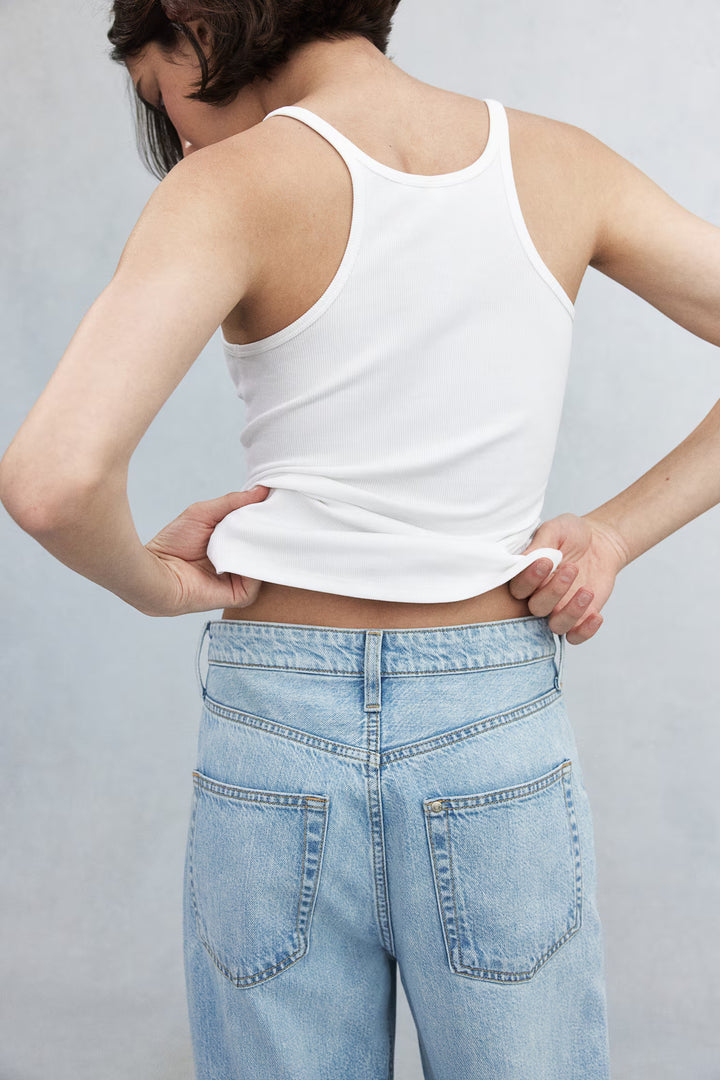 H&M Feather Soft Super Wide Ultra High Jeans