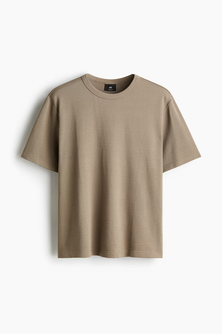 H&M Regular Fit Waffled T-Shirt