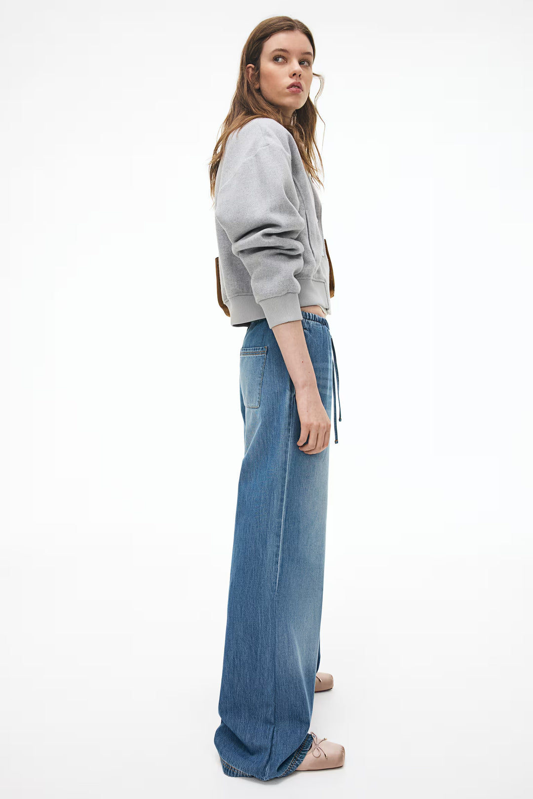 H&M Denim Drawstring Pants