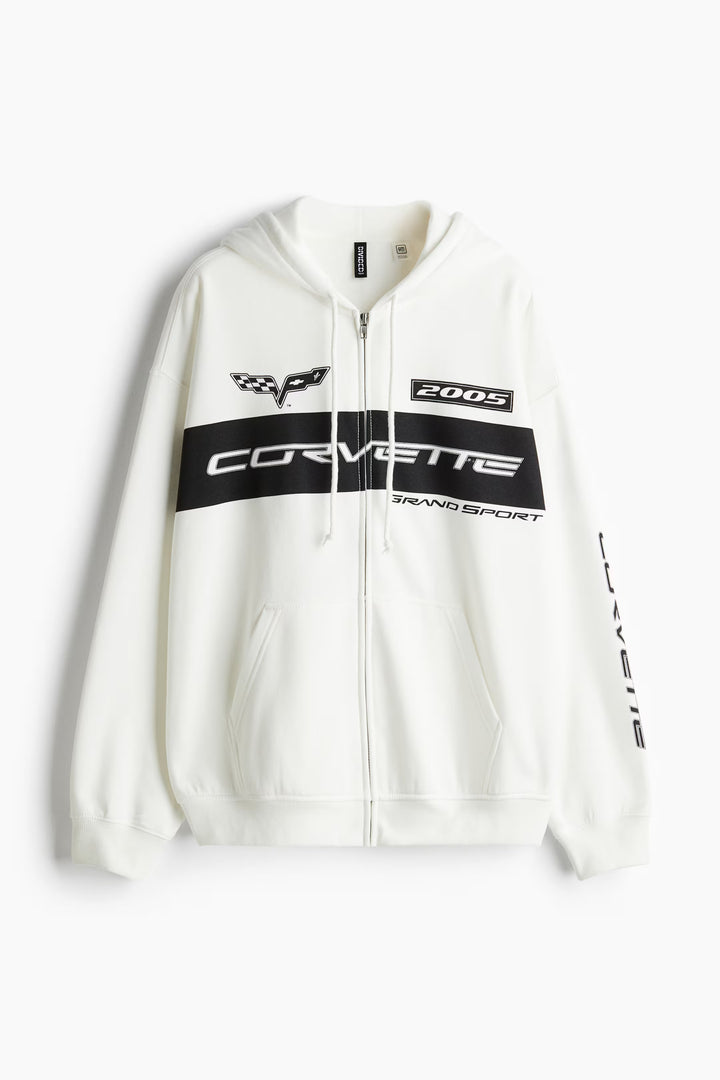 H&M Oversized Printed Hooded Jacket