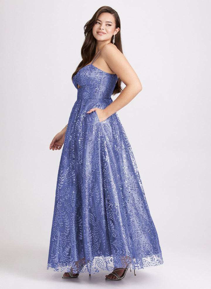 LAURA Sweetheart Neckline Sequin Gown