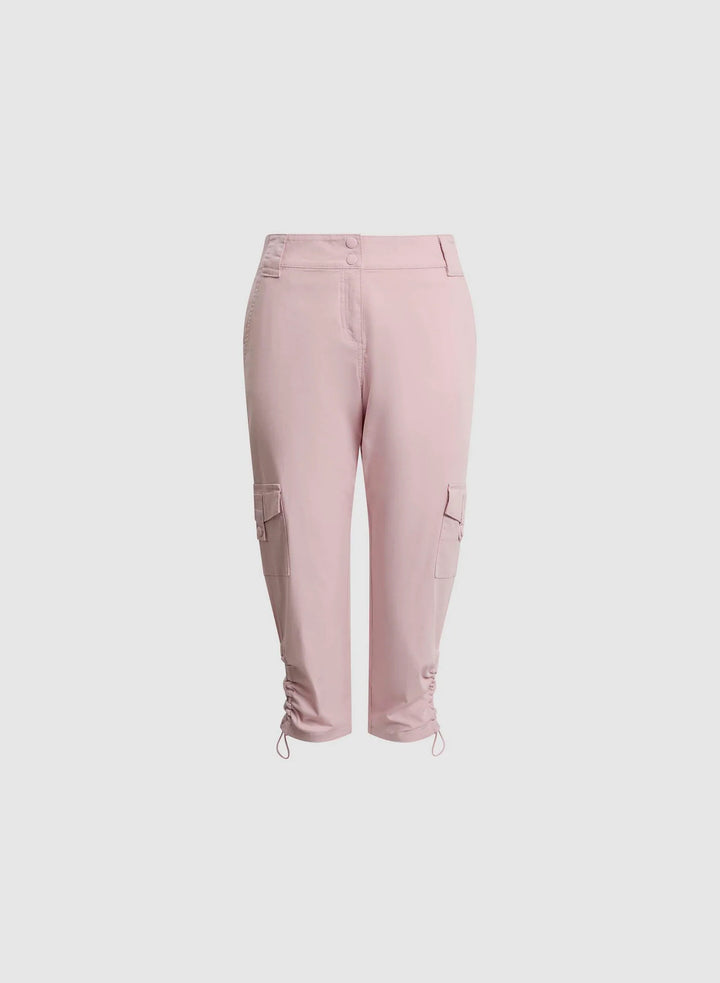LAURA Cropped Drawstring Hem Cargo Pants