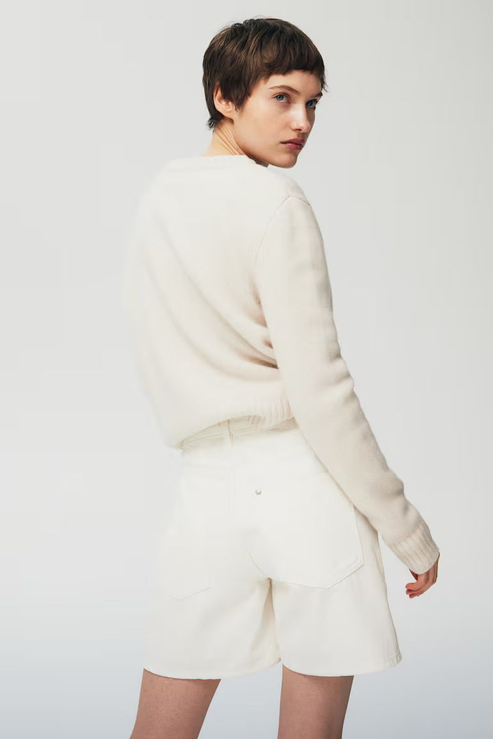 H&M HIGH BERMUDA DENIM SHORTS