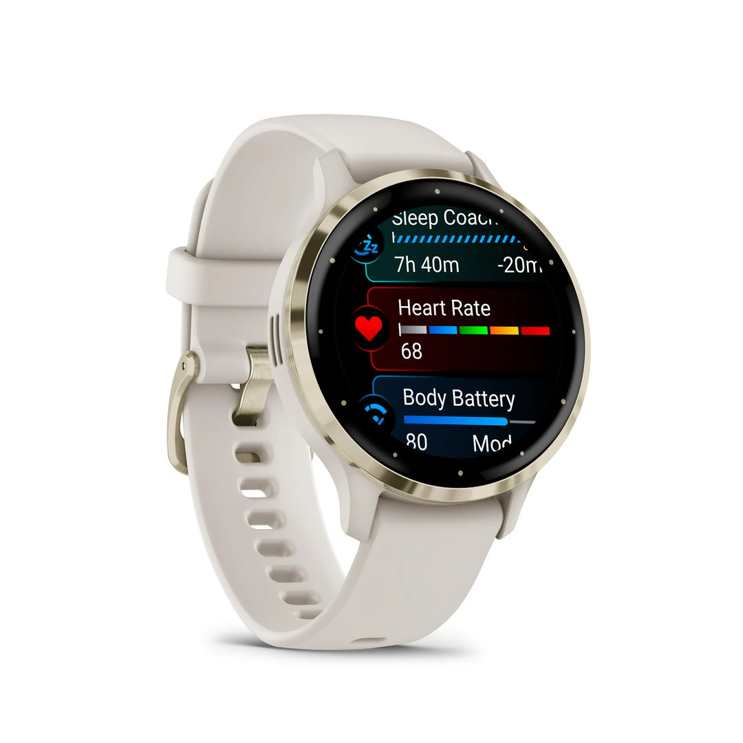 Garmin Venu® 3S, GPS Smartwatch, AMOLED Display, Advanced Health and Fitness Features, Up To 10 Days Of Battery, Ivory