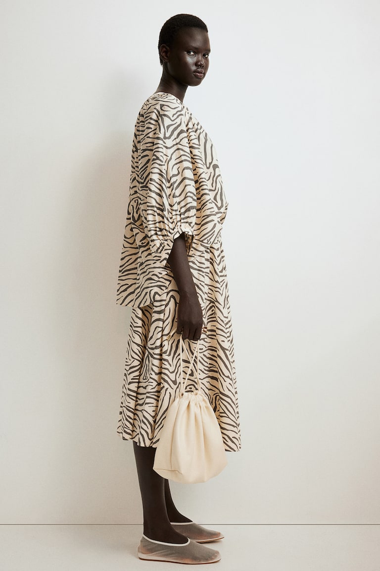 H&M Flared Poplin Skirt