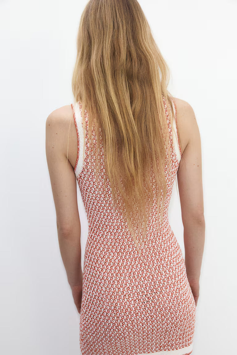 H&M Pocket-Detail Textured-Knit Dress