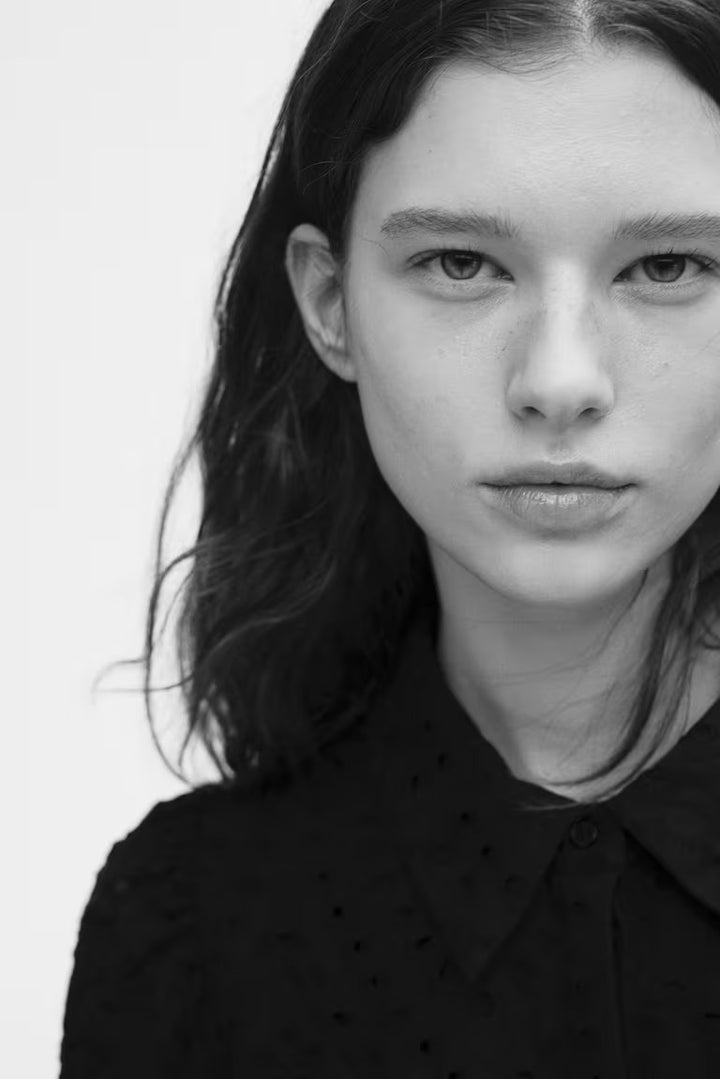 H&M Eyelet Embroidered Shirt Dress