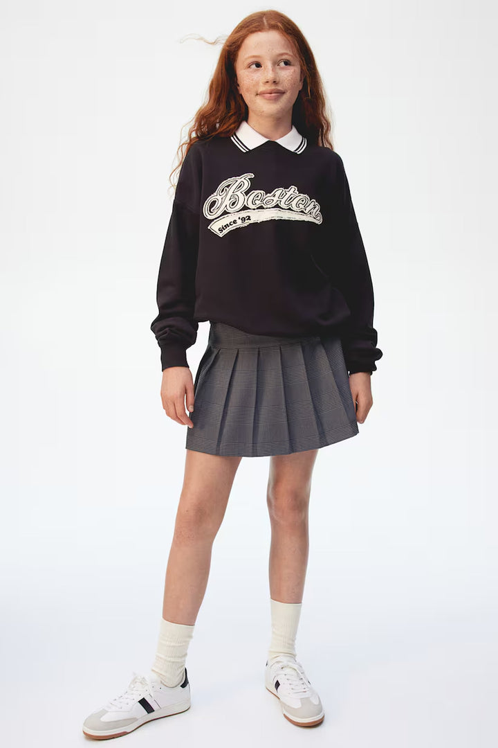 H&M Pleated Twill Skirt