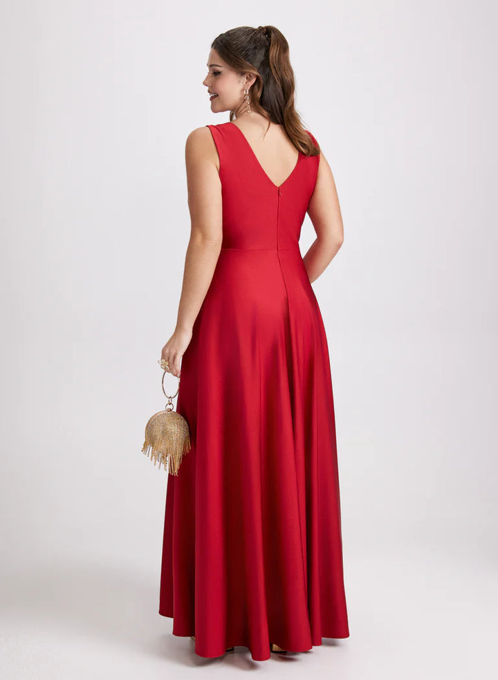 LAURA Plunging Neckline Maxi Dress