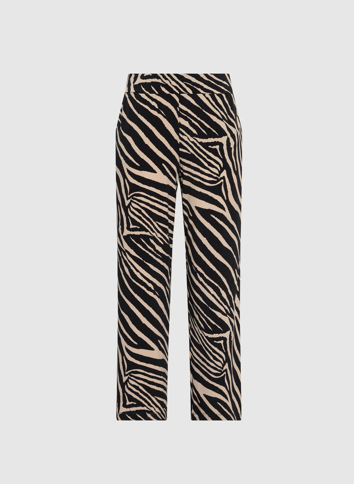 LAURA Olivia Zebra Print Wide-Leg Pants